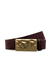 Chara Suede Belt in Burgundy