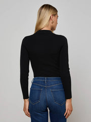 Elisabetta Knit Bodysuit in Black/Gold