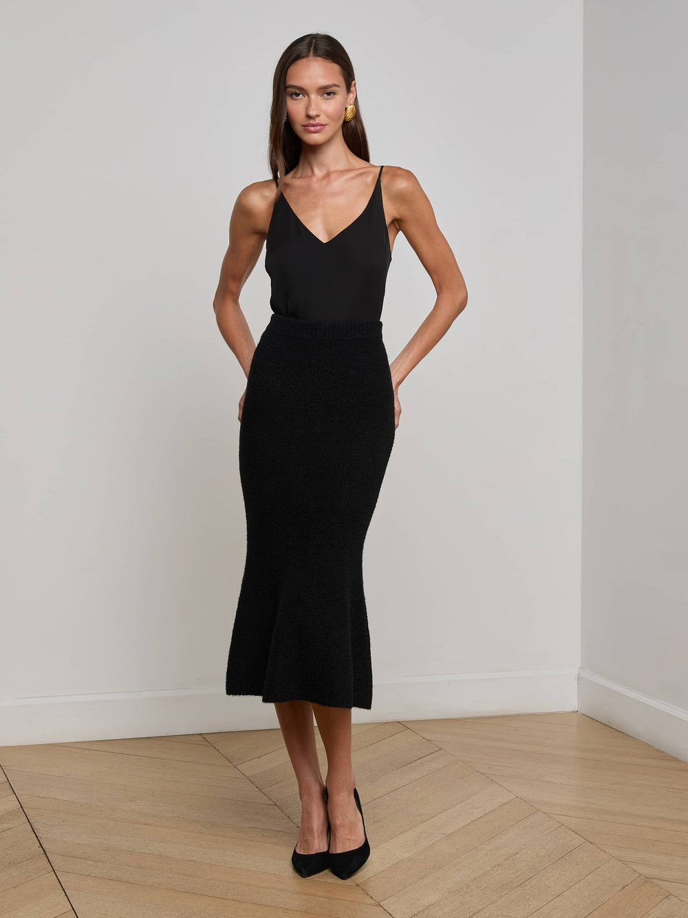Salem Knit Skirt in Black