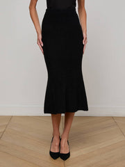 Salem Knit Skirt in Black