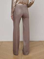 Clayton Coated Wide-Leg Jean in Driftwood Coated