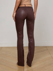 Selma Coated Bootcut Jean in Chocolate Coated