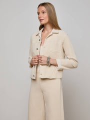 Janelle Corduroy Jacket in French Vanilla