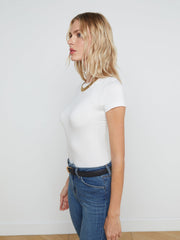 Ressi Fitted Crewneck Tee in White