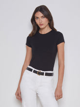 Ressi Fitted Crewneck Tee in Black