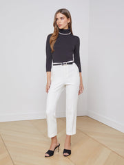 Aja 3/4 Sleeve Turtleneck in Black