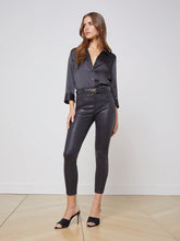 Margot High Rise Skinny Jean In Black Coated