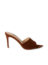Lolita Open Toe Mule In Buckskin Suede
