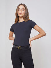 Ressi Fitted Tee in Black Micro Modal
