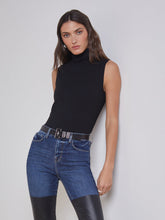 Ceci Sleeveless Turtleneck in Micro Modal Black