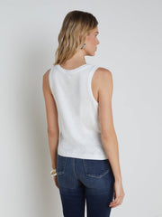 Mikaela Cotton Tank in White