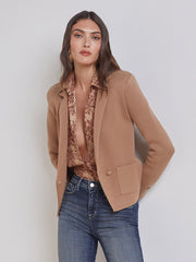 Sofia Knit Blazer in Ginger Snap
