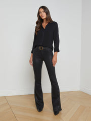 Marlene Blouse in Black/White Contrast