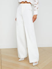 Livvy Straight-Leg Trouser in White