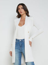 Noe Double-Breasted Cardigan in White
