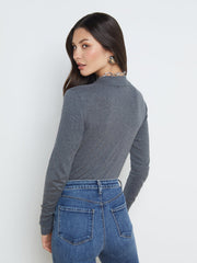 Sterling Long Sleeve Sweater in Grey/Gunmetal