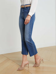 Kendra High-Rise Cropped Flare Jean in Cambridge