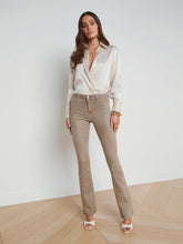 Selma Coated Bootcut Jean in Rye Coated