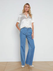 Ellah Silk Blouse in Ivory
