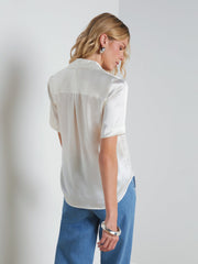 Ellah Silk Blouse in Ivory