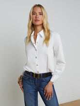 Ellery Shirt in White/Gold
