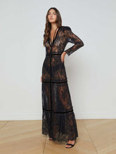 Poe Lace Maxi Dress in Black