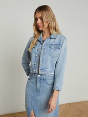 Koda Cropped Jean Jacket in Fontana