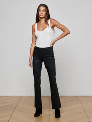Sneeki Coated Straight-Leg Jean in Noir Coated
