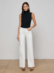 Ceci Sleeveless Turtleneck in Black/Gold