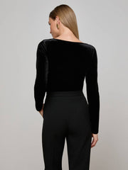 Jelena Velvet Top in Black