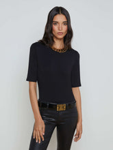 Saundra Jersey Tee in Black