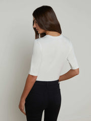 Saundra Jersey Tee in White