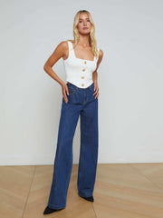 Saga Top in Ivory/Gold