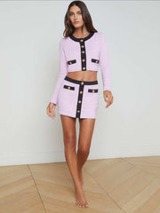 Coco Mini Skirt Cover-Up in Light Violet/Black