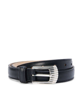 Ines Belt in Black Smooth