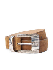 Aya Suede Belt in Cognac Suede