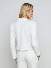 Wayne Open-Front Blazer in Ivory