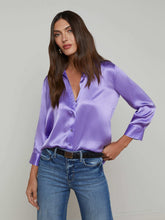Dani Silk Blouse in Electric Purple