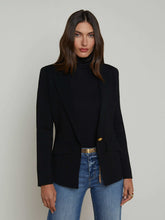 Chamberlain Knit Blazer in Black/Gold