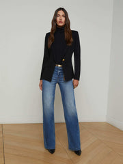 Chamberlain Knit Blazer in Black/Gold