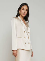 Colin Silk Blazer in Champagne