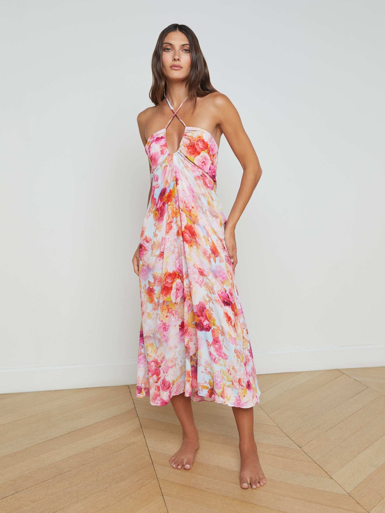 Cheri Cover-Up Dress in Multi Soft Cloud Floral