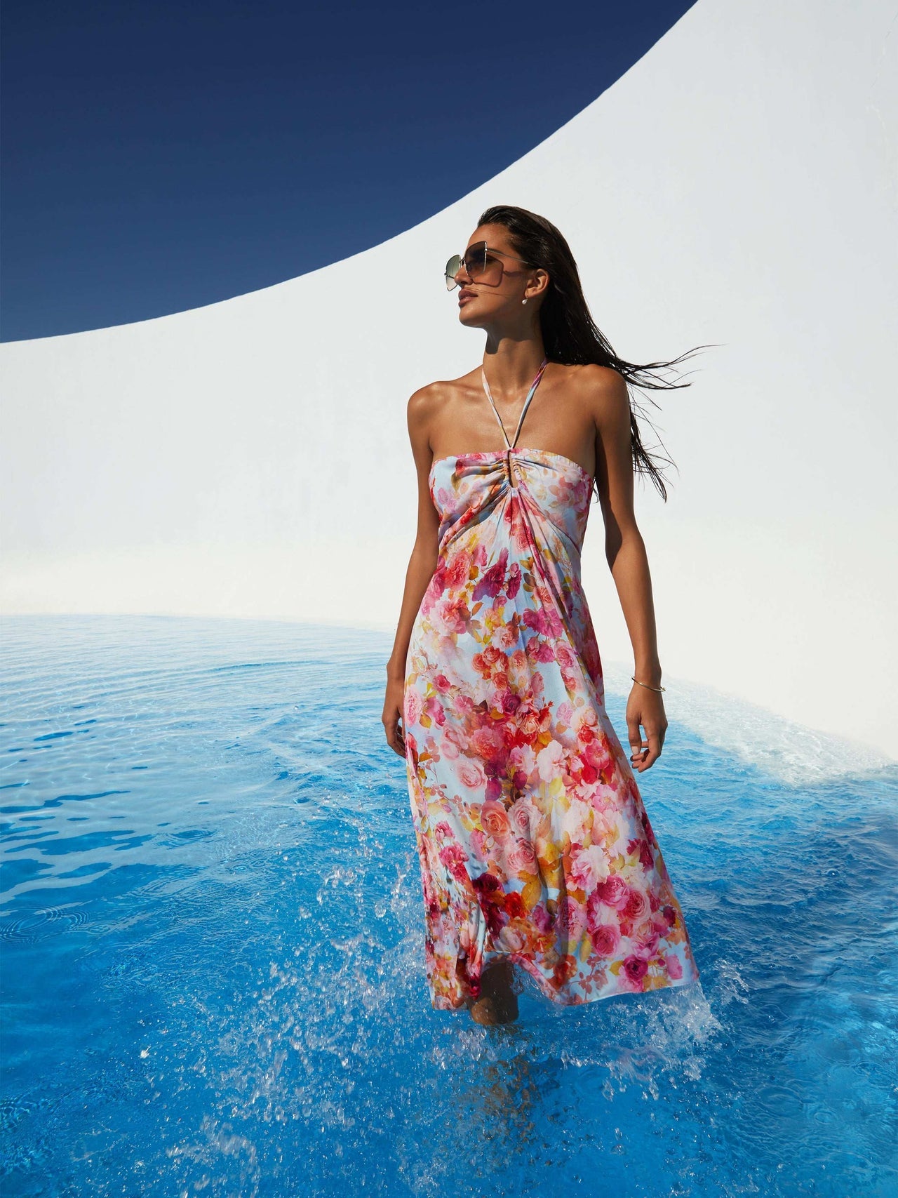 Cheri Cover-Up Dress in Multi Soft Cloud Floral