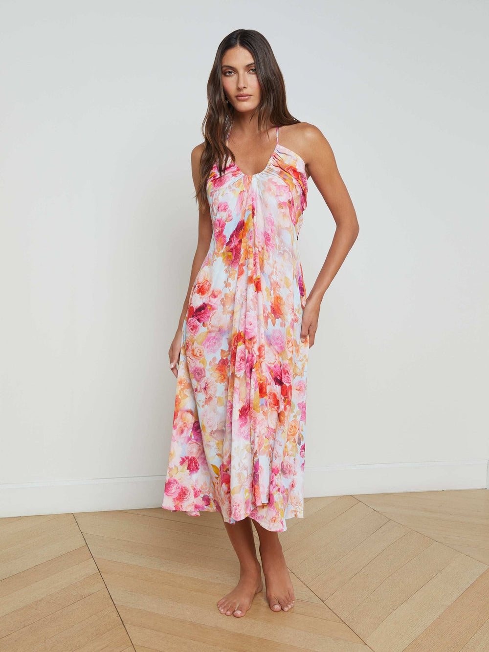 Cheri Cover-Up Dress in Multi Soft Cloud Floral
