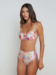 Alexandria Bikini Top in Multi Soft Cloud Floral