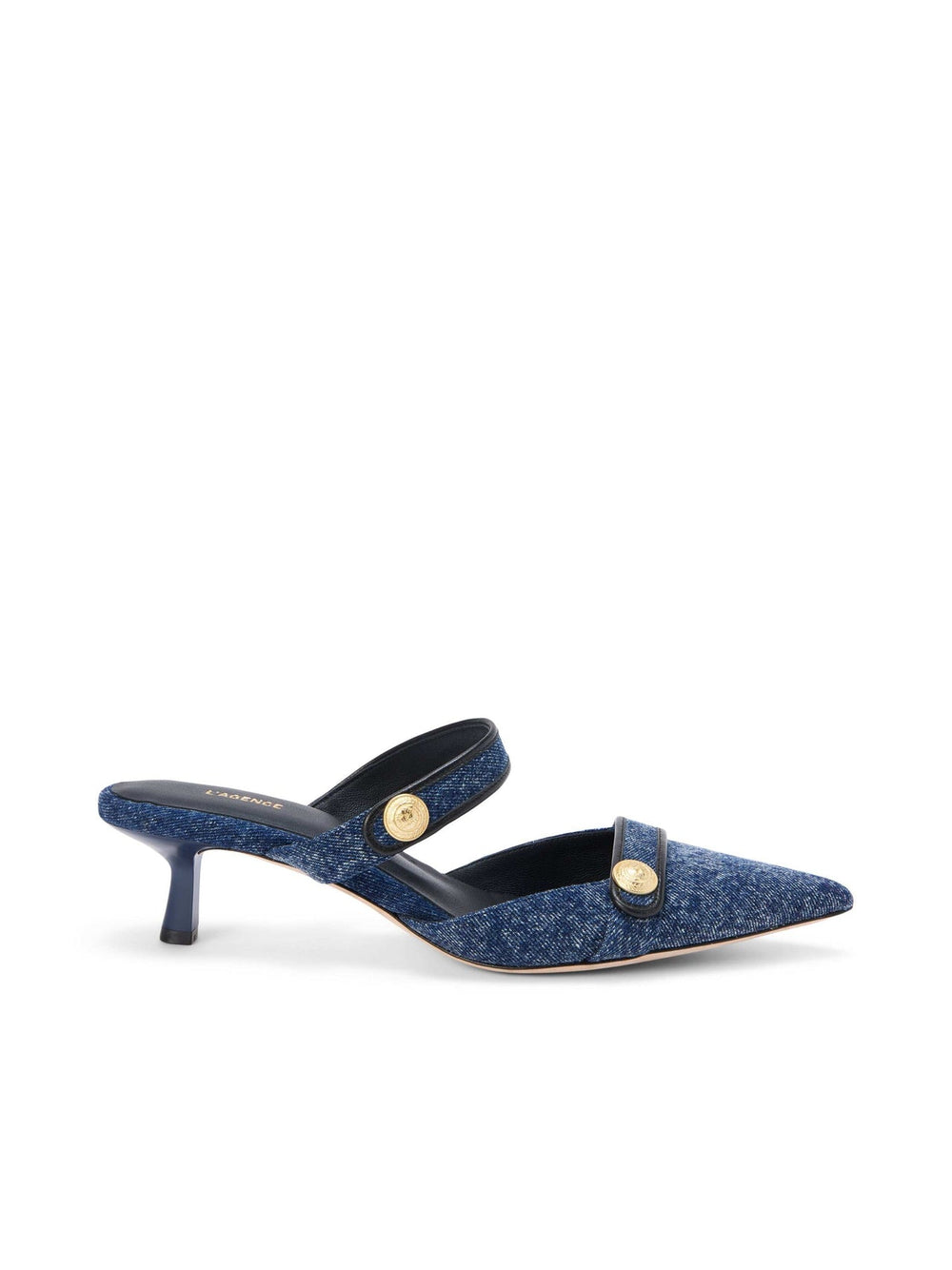 Gilliane Denim Mule in Dark Denim