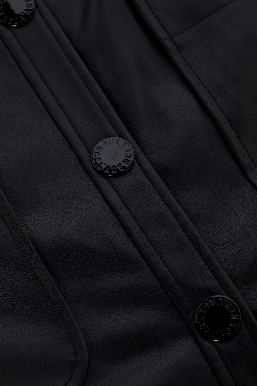 Ronin Vegan Leather Dress in Black