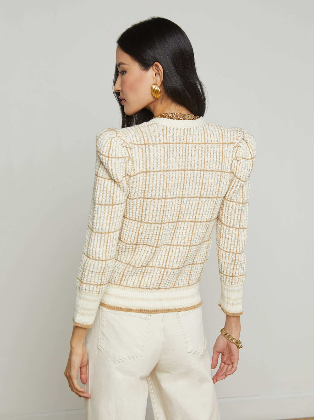 Jenni Cardigan in Ivory/Cappuccino Multi