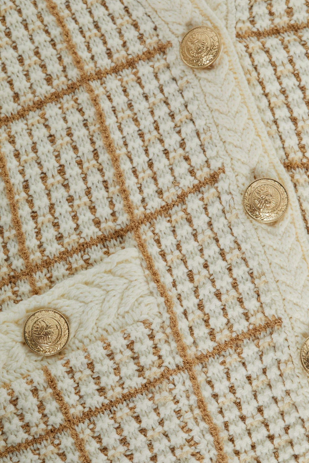 Jenni Cardigan in Ivory/Cappuccino Multi