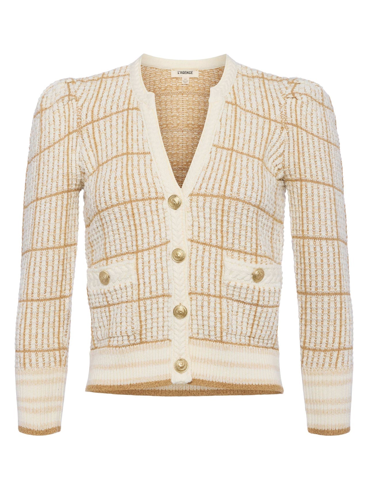 Jenni Cardigan in Ivory/Cappuccino Multi